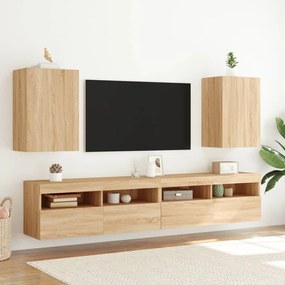 Mobile tv parete rovere sonoma 40,5x30x60 cm legno multistrato