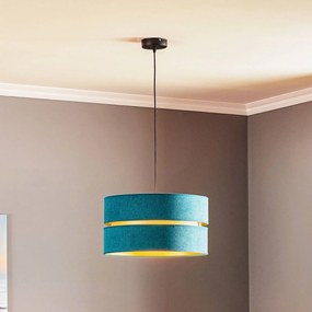 Lampada a sospensione Duo Duolla, dimmerabile, Blu, Soggiorno / Sala da pranzo, Tessuto / Stoffa / Seta, Moderno, Lampada a sospensione