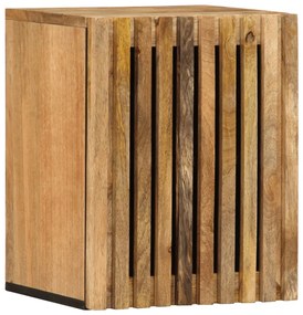 Mobile A Parete Da Bagno 38x34x48cm Legno Massello Mango Grezzo /