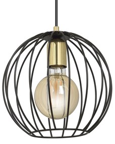 Sospensione Contemporanea Omoikane Acciaio Nero 1 Luce E27 Ip20