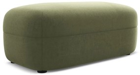 Poggiapiedi verde con rivestimento in velluto Moana – Makamii