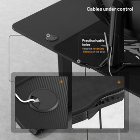 Scrivania Regolabile in Altezza Diablo X-Tensio 1400 Nero