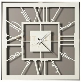 Orologio da muro di design tauro fango e avorio in ferro 50x50cmh