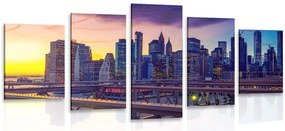 Quadri 5 pezzi – Città frenetica