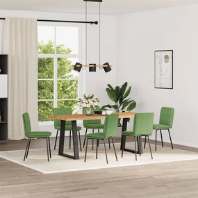 Sedie Da Pranzo Girevoli 6 Pz Verde Chiaro İn Velluto /