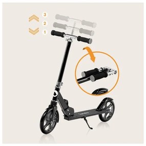 Lionelo - Monopattino per bambini LUCA nero