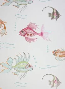 Nina Campbell Carta da parati Aquarium - offwhite