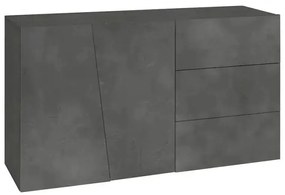 Credenza Moderna VEGA con 2 Ante Battenti e 3 Cassetti da 140 in Ardesia