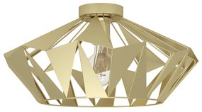 Plafoniera Vintage Carlton Acciaio Oro 1 Luce E27