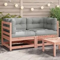 Divani Angolari da Giardino Cuscini 2pz Legno Massello Douglas 838075