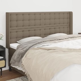 Testiera Ad Orecchio Tortora 203x16x118/128 Cm İn Tessuto /