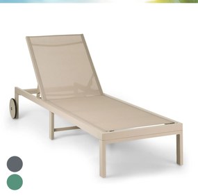 blumfeldt Lucca Lounger sedia a sdraio, poliestere, alluminio, 4 livelli