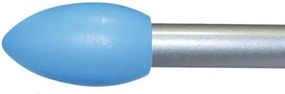 Bastone Tenda Estensibile Warsavia 120–210 cm Acciaio Cromo con Pomoli Azzurro Chiaro