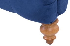 Chaise longue in tessuto blu MURET Beliani