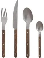 Set 24 posate Lucille in acciaio inox manico marrone