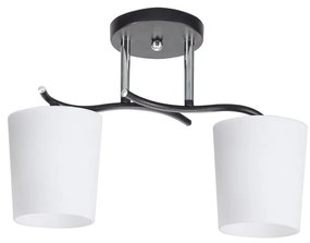 Lampadario a sospensione con supporto rigido ESNYR 2xE27/40W/230V nero/bianco