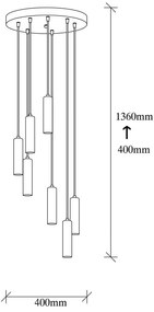 Lampadario nero/dorato ø 40 cm Tempo – Opviq lights