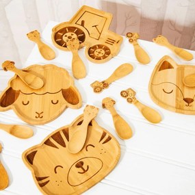 Set di 3 cucchiai di bambù per bambini Farmyard Friends Tractor - Sass &amp; Belle