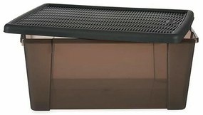 Scatola portaoggetti con coperchio Stefanplast Elegance Grigio Plastica 15 L 29 x 17 x 39 cm (6 Unità)