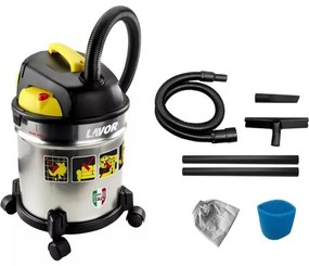 Aspirapolvere a secco e a umido (+ soffiante) 1000W 20L 30L/s 180 mbar - 18 kPa - vac 20 s - Lavor