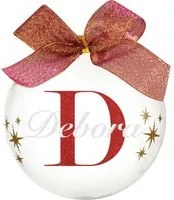 Pallina natale con nome Debora 10cm