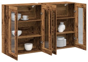 Armadi a muro 2 pezzi legno antico 69.5x34x90 cm legno ingegnerizzato