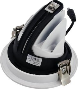 Faro LED da Incasso 15W CCT Orientabile foro Ø100mm con driver Philips Colore Bianco Variabile CCT
