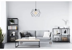 Lampadario a sospensione con filo GALL 1xE27/60W/230V nero