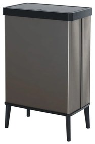 Cestino per la spazzatura grigio touch in plastica riciclata 54 l Verto High - Curver