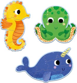 Primo puzzle - nel mare - 4, 6, 9 pezzi