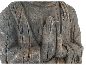 Statua Decorativa DKD Home Decor Fibra di Vetro Grigio Buddha Pietra Vetro (28 x 20 x 50 cm)