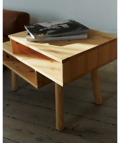 Tavolino in legno di pino in colore naturale Hako - Karup Design