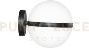 Applique orbit nera 1 luce attacco e27 ip44 23,5x20,5cm base in all...