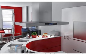 Cappa Da Cucina A Isola İn Acciaio Inox Con Display Lcd /