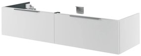 Mobile da bagno sotto lavabo Neo bianco laccato L 150 x H 32 x P 48 cm 2 cassetti, lavabo non incluso