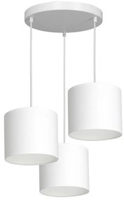 Lampadario a sospensione con filo ARDEN 3xE27/60W/230V bianco