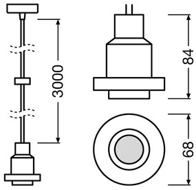 Osram - Cavo di alimentazione PENDULUM 1xE27/40W/230V nero