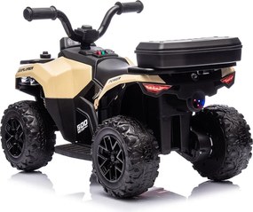 Quad Elettrico per Bambini Safari 6V con Bauletto Posteriore Beige...