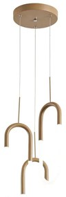 Lampadario LED moderno Ila beige Ø35cm, luce naturale 2100 lumen, NOVECENTO