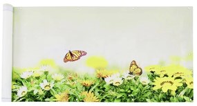 Schermo da balcone in plastica giallo-verde 500x85 cm Butterfly - Maximex