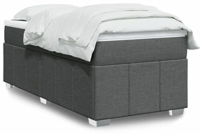 Giroletto A Molle Con Materasso Grigio Scuro 100x200 Cm Tessuto /