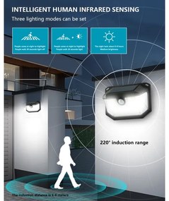 Brilagi - Applique a LED solare con sensore WALLIE LED/4W/5,5V IP65