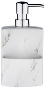 Distributore di sapone in ceramica bianca Marble, 380 ml Festival - Wenko