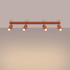 Sollux SL.1510 - Faretto RING 4xGU10/10W/230V rosso