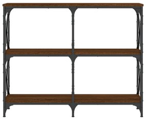 Tavolino consolle rovere marrone 100x28x80,5 legno multistrato