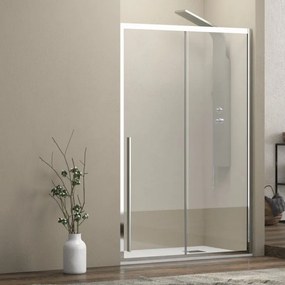 Kamalu - porta doccia nicchia 110cm scorrevole vetro 8mm altezza 200h | kel4000
