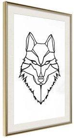 Poster  Wolf Look  Cornice Quadri Cornice d'oro con passe-partout, Larghezza x Altezza Home decor 20x30