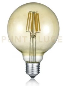 Lampadina led 6w · 660lm, 2700k  wire globo ambrata d. 18cm x h. 32cm