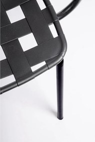 Sedie da esterno in set nere in metallo 4 pz Clover – Bizzotto