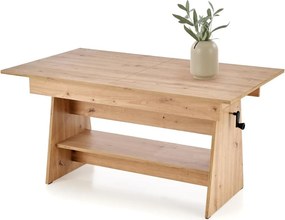 Tavolino trasformabile Erika in rovere artisan – 120-160x70x61-72 cm